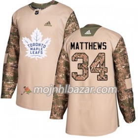Dresovi Toronto Maple Leafs Auston Matthews 34 Adidas 2017-2018 Camo Veterans Day Practice Authentic - Muške